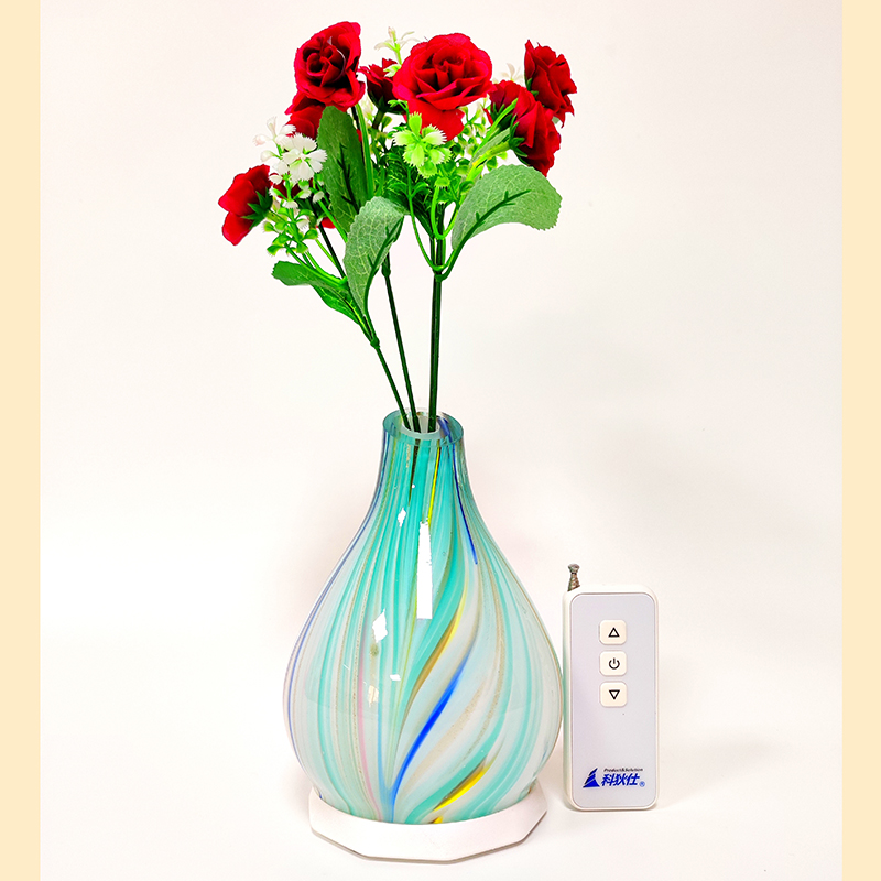 Remote Control Glass Vase Night Light C Style 